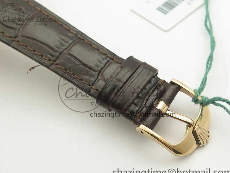 MiroTime 0123 Cellini Time 50509 RG MKF Best Edition White Dial Sticks Marker on Brown Leather Strap A3132 V SoftTouch 3405